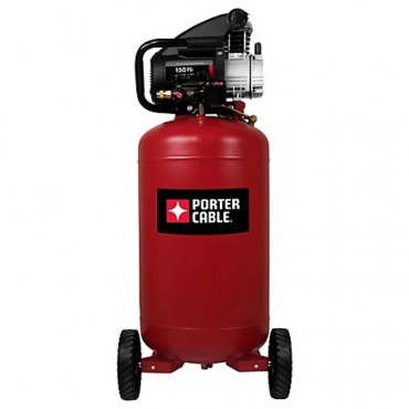PORTER-CABLE 1.5 HP 24 Gal. Portable Air Compressor, 8 In. Solid Rubber Never Go Flat Wheels