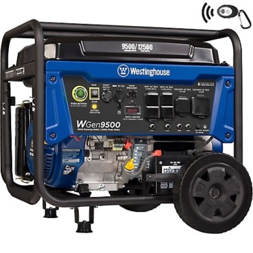Westinghouse 9,500-Watt Gasoline Powered WGEN9500 Remote Electric Start Portable Generator