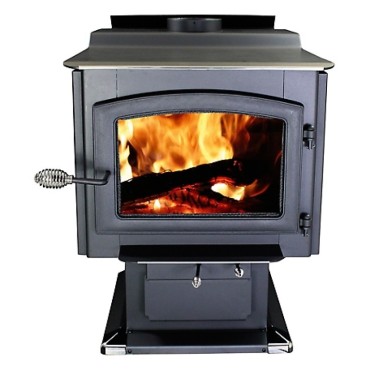 US Stove Wood-Burning EPA Certified Pedestal Stove With Blower, For 3,200 Sq. Ft. Rooms, Large