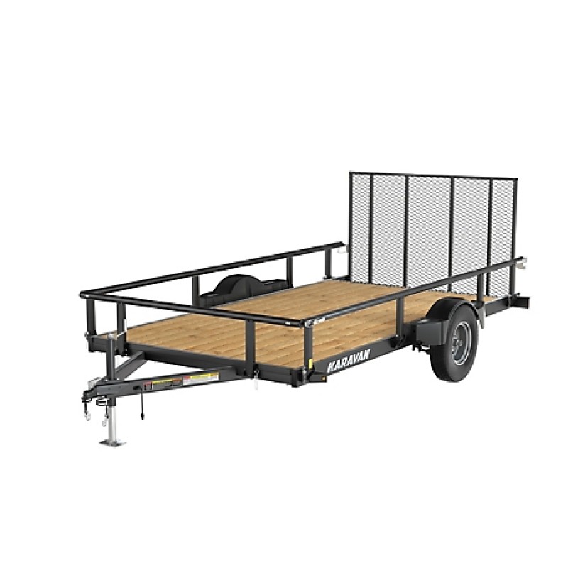 Karavan 1,856 Lb. Capacity 6.5 Ft. X 13 Ft. Dovetail Utility Trailer Karavan 1,856 Lb. Capacity 6.5 Ft. X 13 Ft. Dovetail Utility Trailer