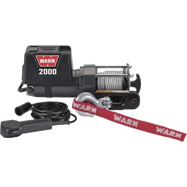 WARN 12 Volt DC Powered Electric Utility Winch 2000-Lb. Capacity, Galvanized Steel Rope WARN 12 Volt DC Powered Electric Utility Winch 2000-Lb. Capacity, Galvanized Steel Rope